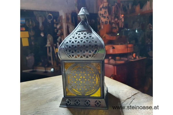 Orientalisches Licht / Laterne 'Blume des Lebens' Gelb